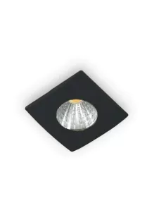 Fosnova 63505/ne sirio Foco empotrable fijo cuadrado negro 12v 50w gu5,3 8x8 agujero 66